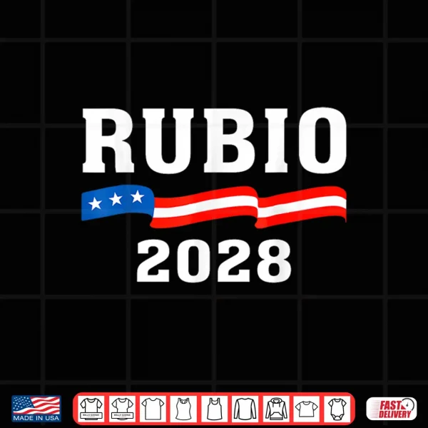 Design Marco Rubio 2028 President 48 US Flag We The People Retro Shirt