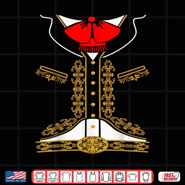 Design Mariachi Charro Mexican Costume For Cinco De Mayo Halloween Shirt