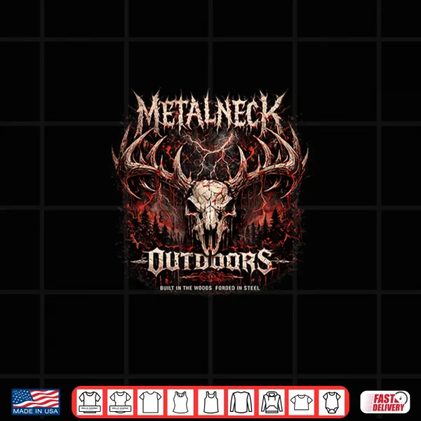 Metalneck Outdoors Deer Skull Shirt 4 Design Metalneck Outdoors Deer Skull Shirt