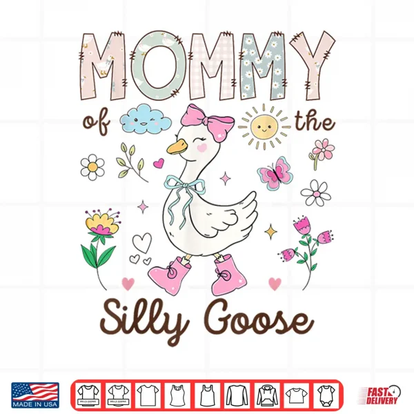 Design Mommy of The Silly Goose 1st Birthday Girl Matching Shirt