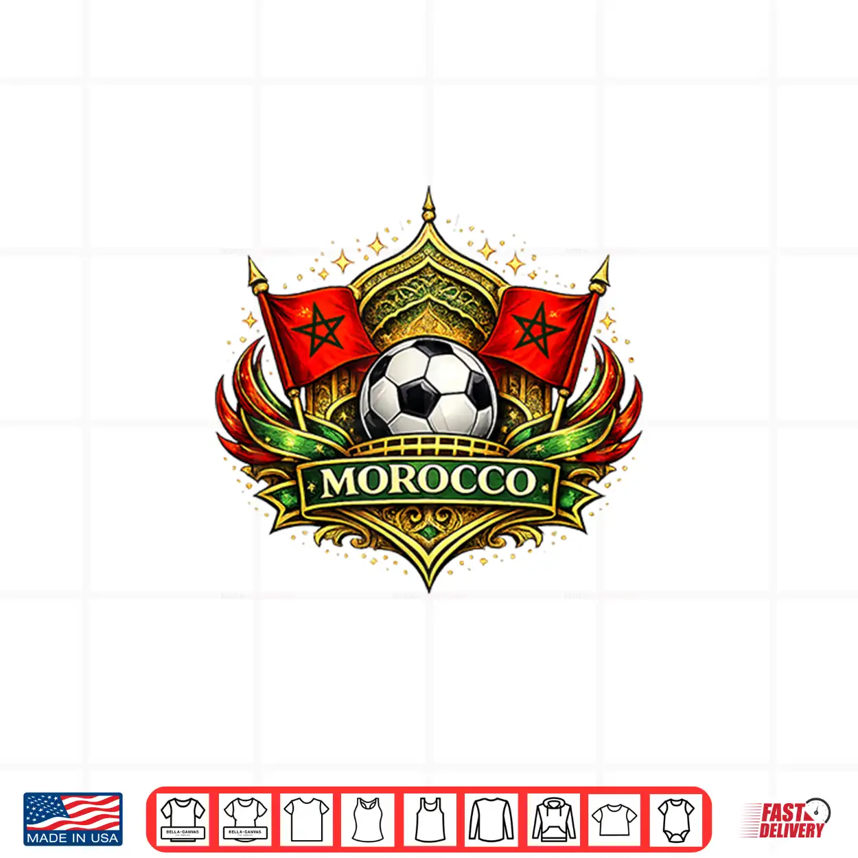 Morocco Flag Shirt Morocco Flag Shirt