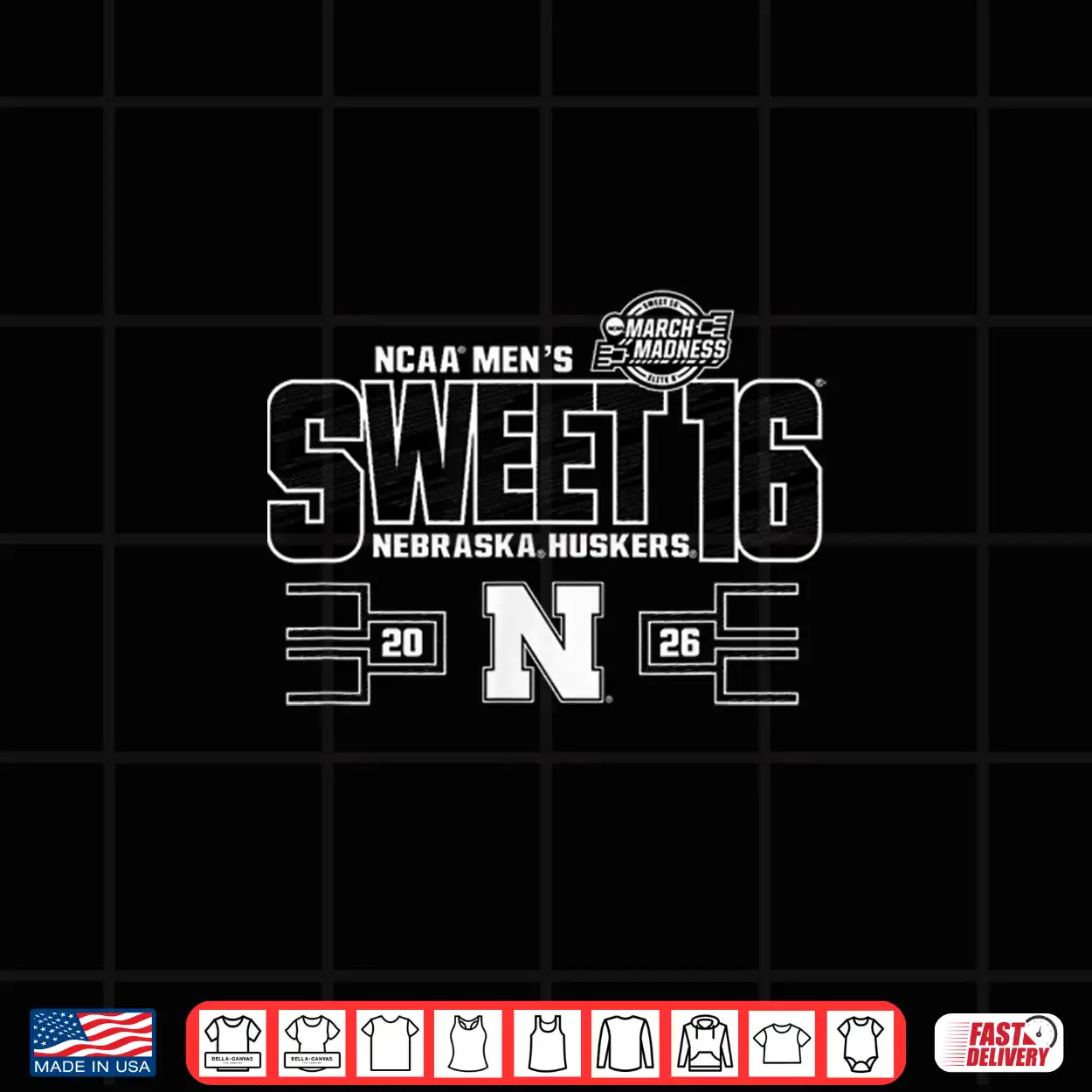 Nebraska Cornhuskers Sweet 16 2026 Men’S March Madness Red Shirt Nebraska Cornhuskers Sweet 16 2026 Men’S March Madness Red Shirt