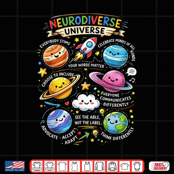 Neurodiverse Universe Autism Awareness Different Minds Gift Shirt 4 Design Neurodiverse Universe Autism Awareness Different Minds Gift Shirt