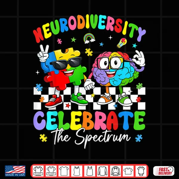 Neurodiversity Brain Autism Awareness Asd Adhd Graphic Shirt 4 Design Neurodiversity Brain Autism Awareness ASD ADHD Graphic Shirt