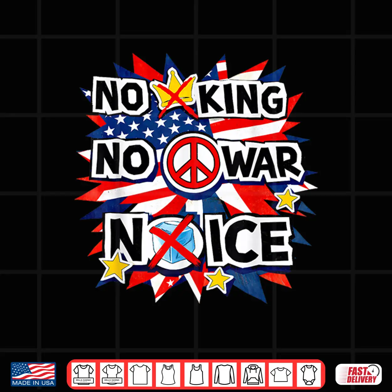 No King No War No Ice Patriotic Poster Shirt Mens Womens Shirt No King No War No Ice Patriotic Poster Shirt Mens Womens Shirt