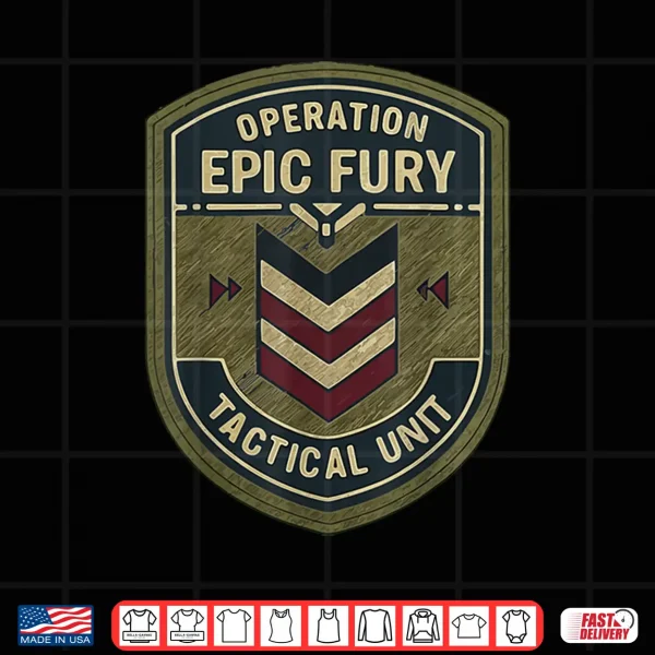 Design Operation Epic Fury The Retro 90s Command Patch Design Shirt