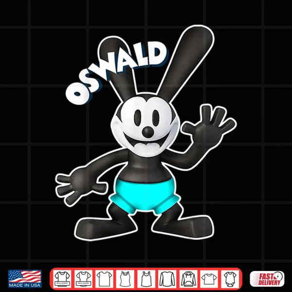 Oswald Rabbit Vintage Cartoon 1927 Hello Blue Shorts Shirt 4 Design Oswald Rabbit Vintage Cartoon 1927 Hello Blue Shorts Shirt