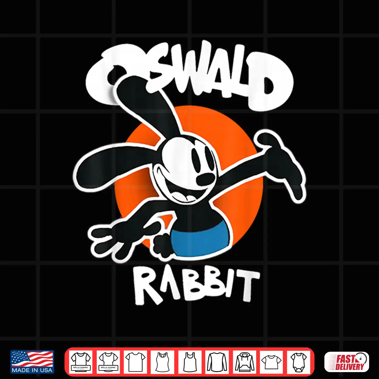 Oswald Rabbit Vintage Cartoon Bunny Professional Graphic Shirt Oswald Rabbit Vintage Cartoon Bunny Professional Graphic Shirt