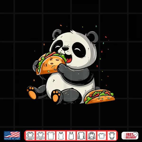 Design Panda Eating Taco Mexican Panda Funny Cinco De Mayo Shirt