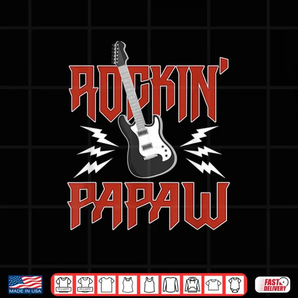 Papaw Rockin One Birthday Family Matching Rock Guitar Shirt 4 Design Papaw Rockin One Birthday Family Matching Rock Guitar Shirt
