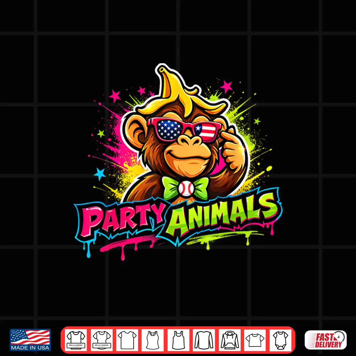 Party Animals Baseball Jersey Shirt Party Animals Baseball Jersey Shirt