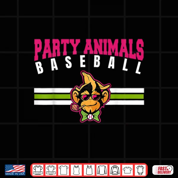 Party Animals Baseball Retro Monkey Sunglasses Shirt 4 Design Party Animals Baseball Retro Monkey Sunglasses Shirt