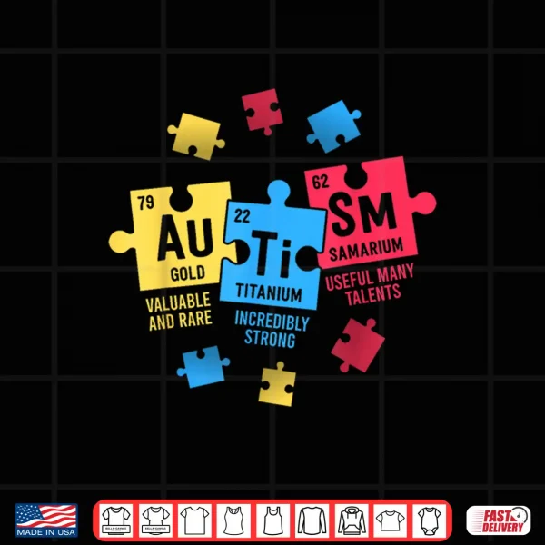 Periodic Table Elements Asd Autism Awareness Professional Shirt 4 Design Periodic Table Elements ASD Autism Awareness Professional Shirt