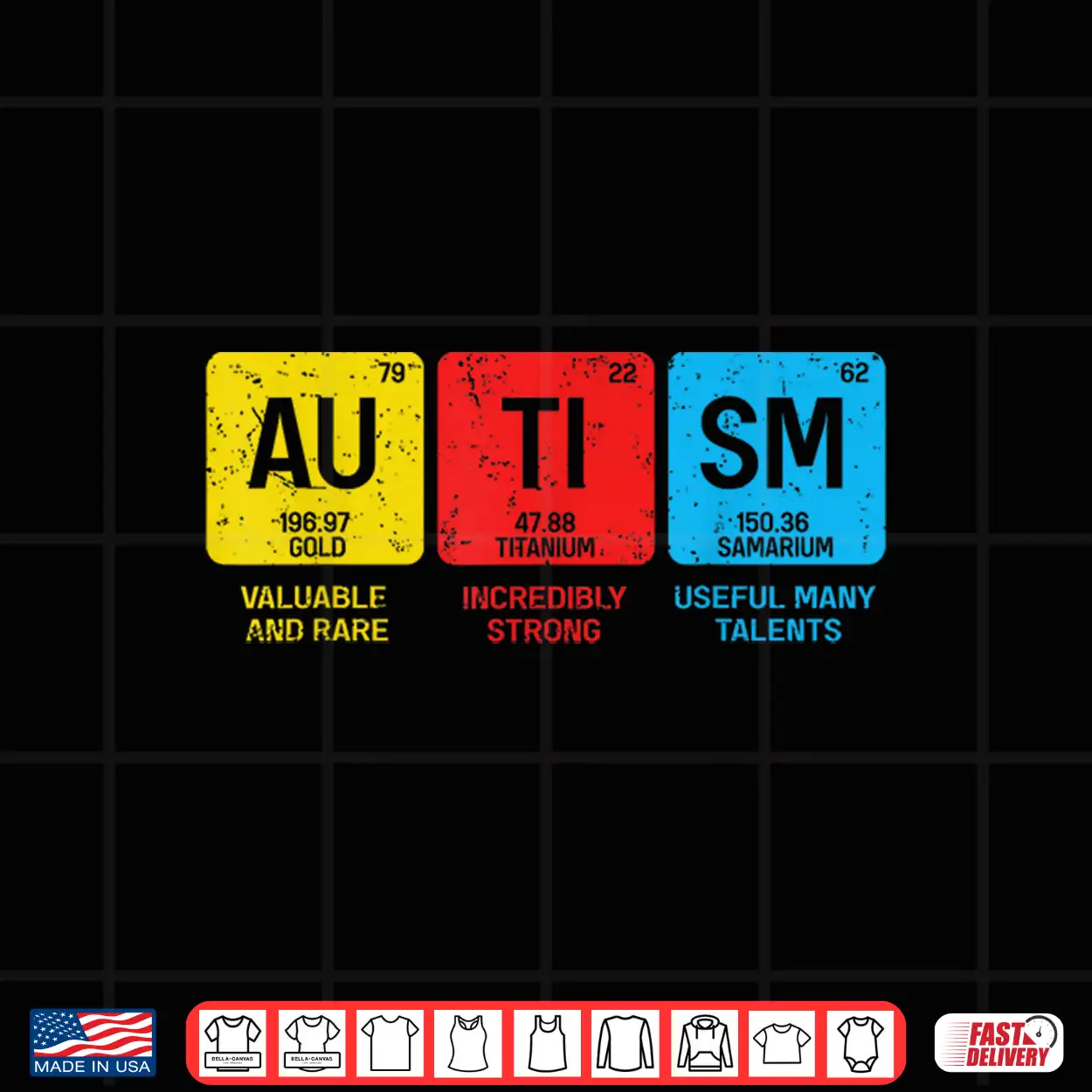 Periodic Table Elements Autism Awareness Professional Graphic Shirt Periodic Table Elements Autism Awareness Professional Graphic Shirt
