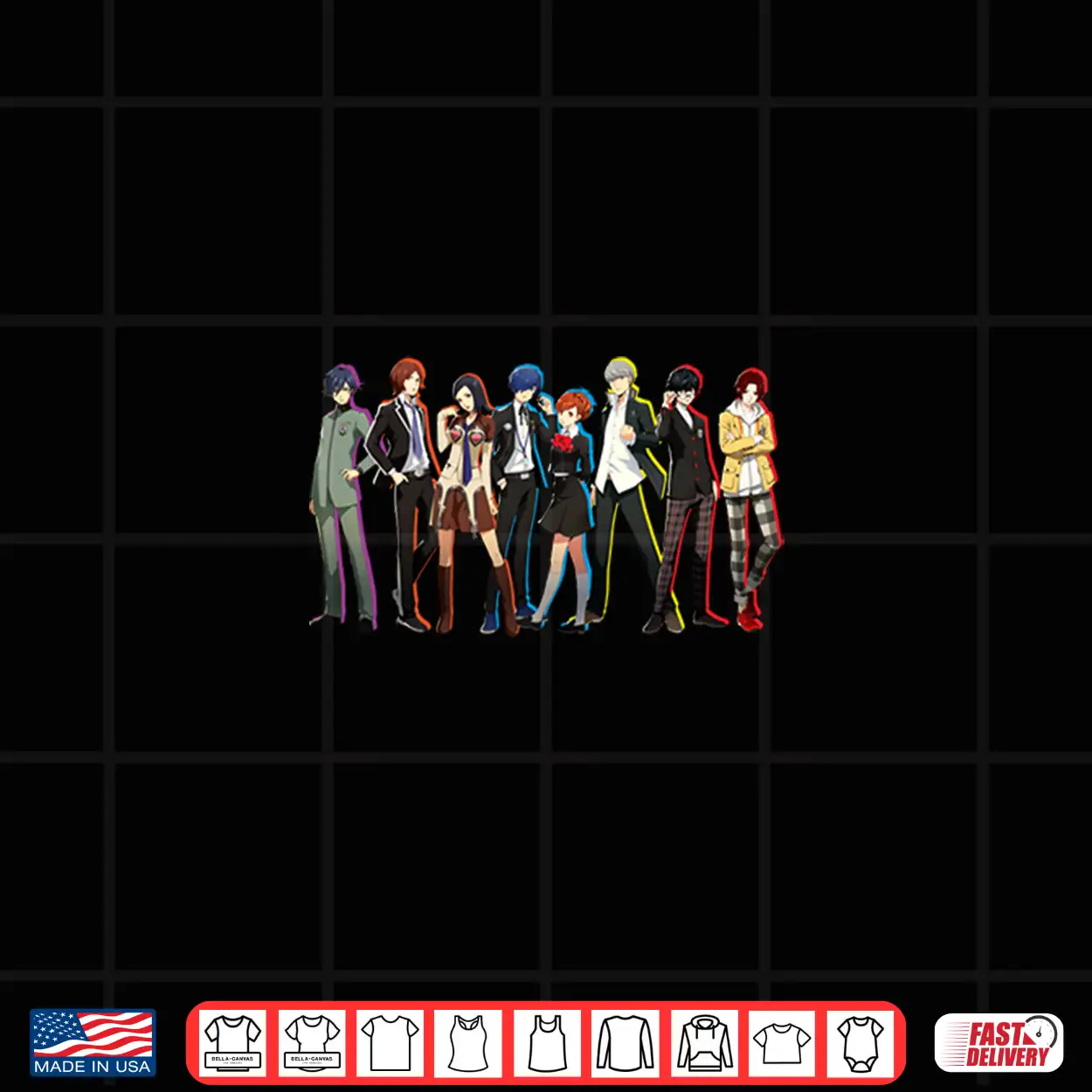 Persona 30Th Protagonist Series Standing Pose Shirt Persona 30Th Protagonist Series Standing Pose Shirt