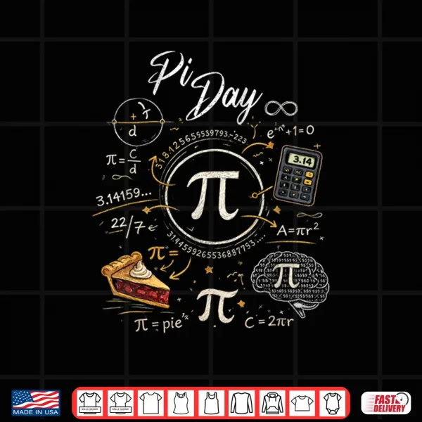 Design Pi Day Pi Number Symbol Math Science for Men Women Kids Shirt