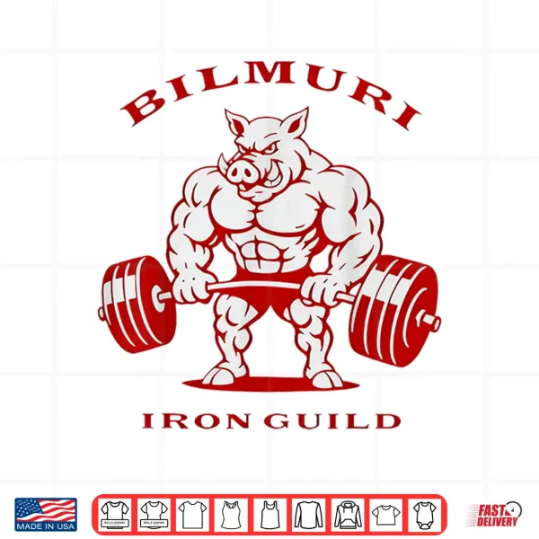 Pig Bilmuri Iron Guild Gym Professional Fitness Shirt 4 Design Pig Bilmuri Iron Guild Gym Professional Fitness Shirt