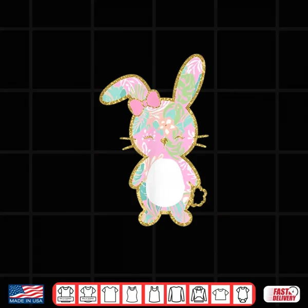 Design Preppy Bunny Pastel Palm Beach Easter Aesthetic Shirt