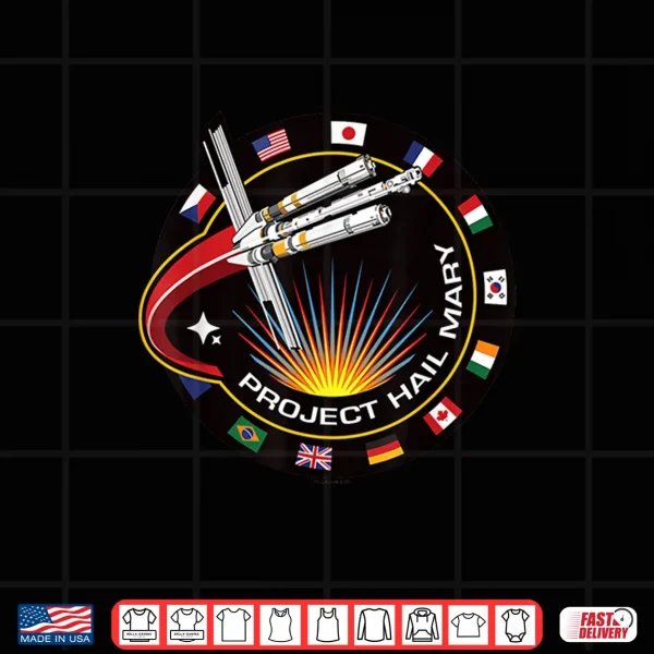 Design Project Hail Mary Spaceship Mission Badge Poster Shirt