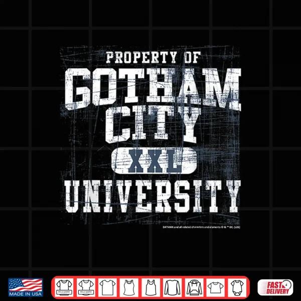Design Property of Gotham City XXL University Theme Shirt