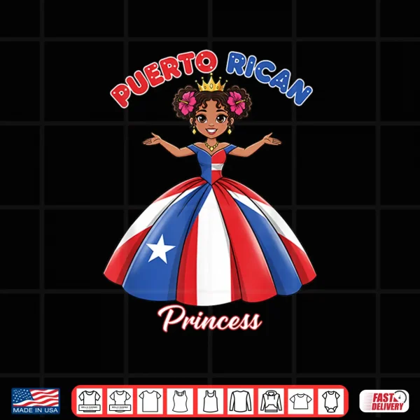 Design Puerto Rican Princess Girls Dress Cute Shirt