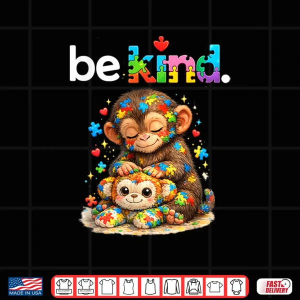 Punch Monkey Colorful Puzzle Autism Awareness Modern Humor Shirt 4 Design Punch Monkey Colorful Puzzle Autism Awareness Modern Humor Shirt