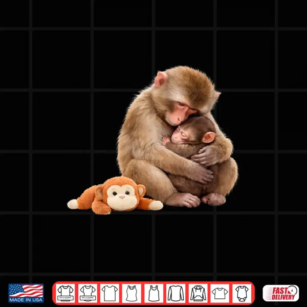 Design Punch The Monkey Cuddling Stuffed Animal Meme Viral Internet Shirt