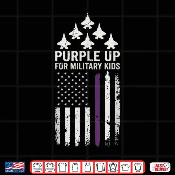 Purple Up For Military Child Month Of The Military Kids Shirt 4 Design Purple Up for Military Child Month of The Military Kids Shirt