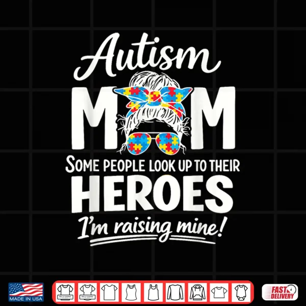 Design Raising My Hero Autism Awareness Pride Puzzle Awareness Shirt