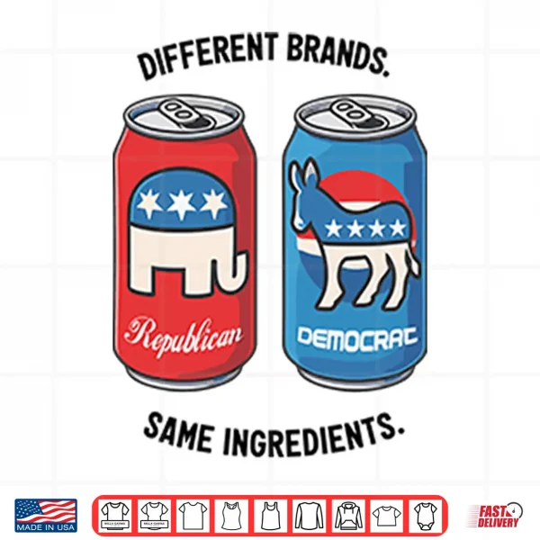 Design Republican Democrat Different Brands Same Ingredients Shirt