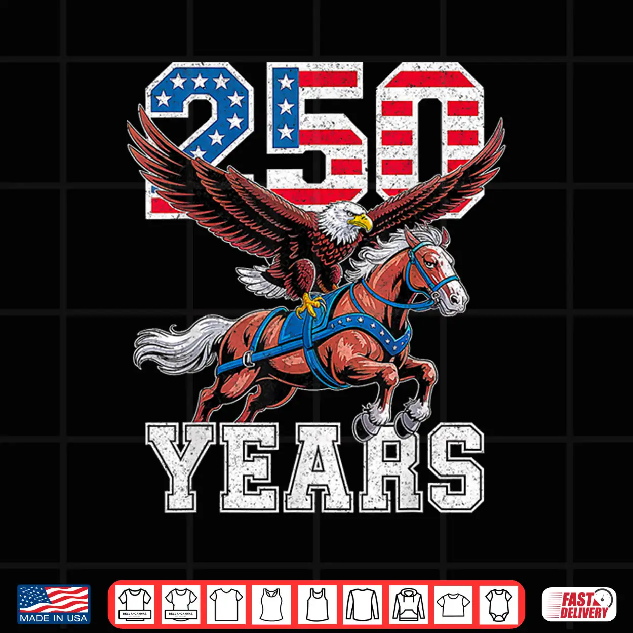 Retro Usa 250Th Anniversary Bald Eagle And Clydesdale Horse Shirt Retro Usa 250Th Anniversary Bald Eagle And Clydesdale Horse Shirt
