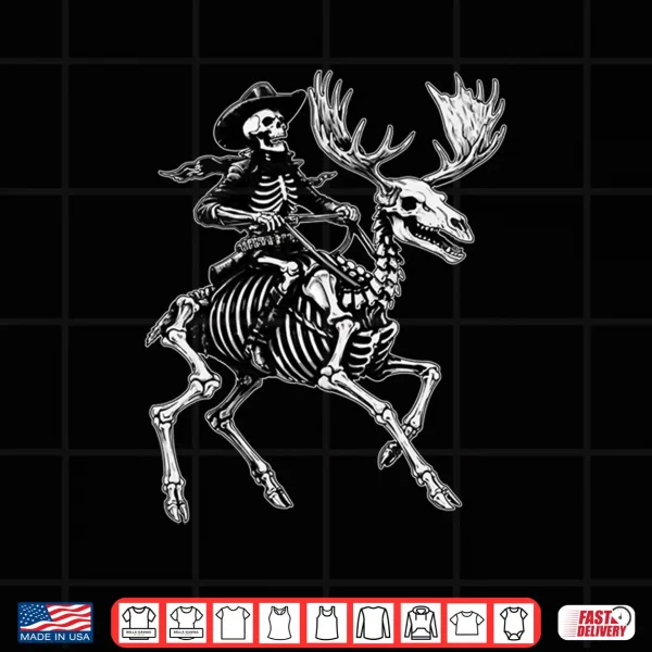 Rustic Skeleton Cowboy Moose Goth Style Western Gothic Shirt 4 Design Rustic Skeleton Cowboy Moose Goth Style Western Gothic Shirt
