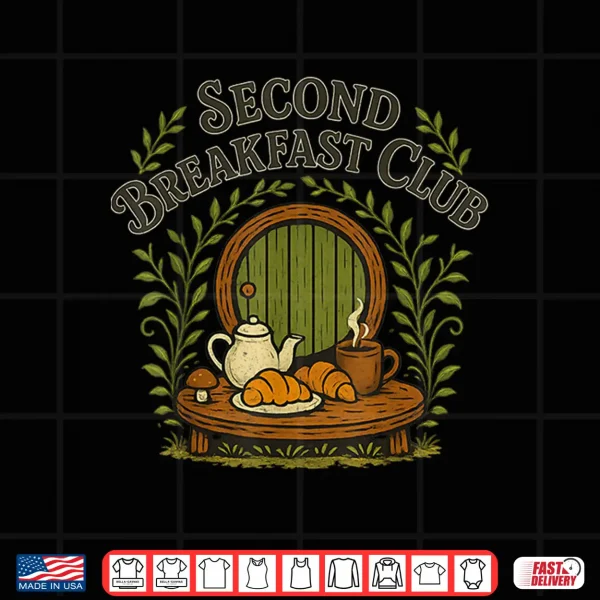 Second Breakfast Club Retro Cottagecore Brunch Bakery Lovers Shirt 4 Design Second Breakfast Club Retro Cottagecore Brunch Bakery Lovers Shirt