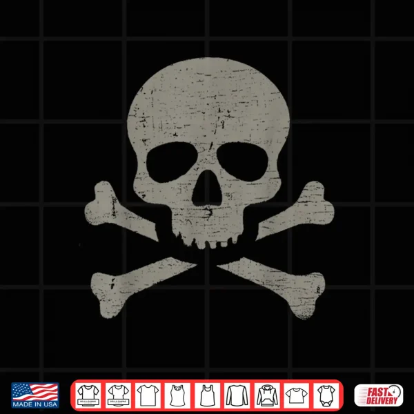 Skull And Crossbones Vintage Gothic Pirate Design Shirt 4 Design Skull and Crossbones Vintage Gothic Pirate Design Shirt