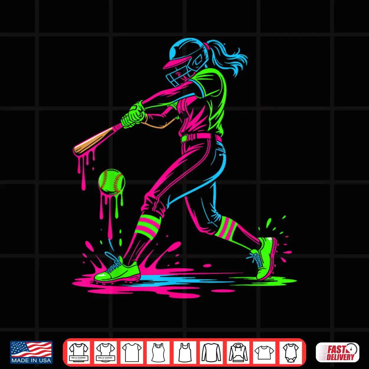 Softball Girl Ice Cream Softball Drip Shirt Softball Girl Ice Cream Softball Drip Shirt