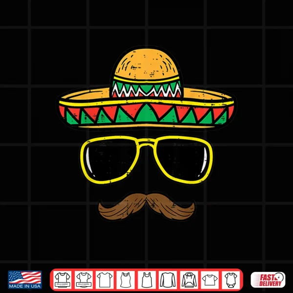 Sombrero Face Cinco De Mayo Mexican Fiesta Party Kids Boys Shirt 4 Design Sombrero Face Cinco De Mayo Mexican Fiesta Party Kids Boys Shirt