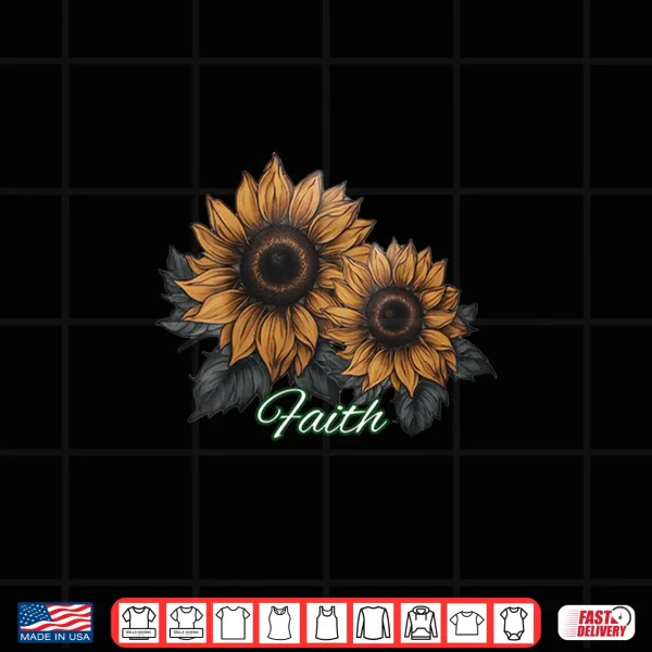 Sunflower Faith Professional Minimalist Modern Graphic Shirt 4 Design Sunflower Faith Professional Minimalist Modern Graphic Shirt