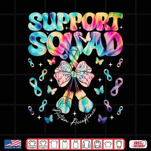 Design Support Squad Infinity Symbol Autism Awareness Acceptance Shirt