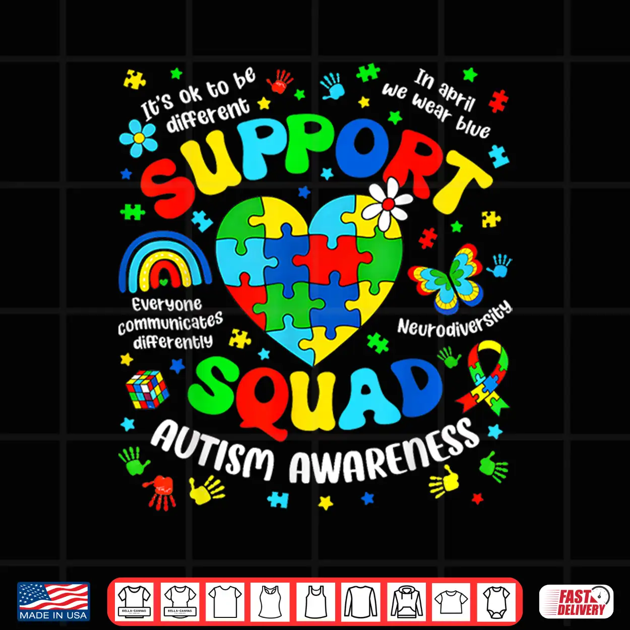 Support Squad Puzzle Autistic Autism Awareness Professional Shirt Support Squad Puzzle Autistic Autism Awareness Professional Shirt