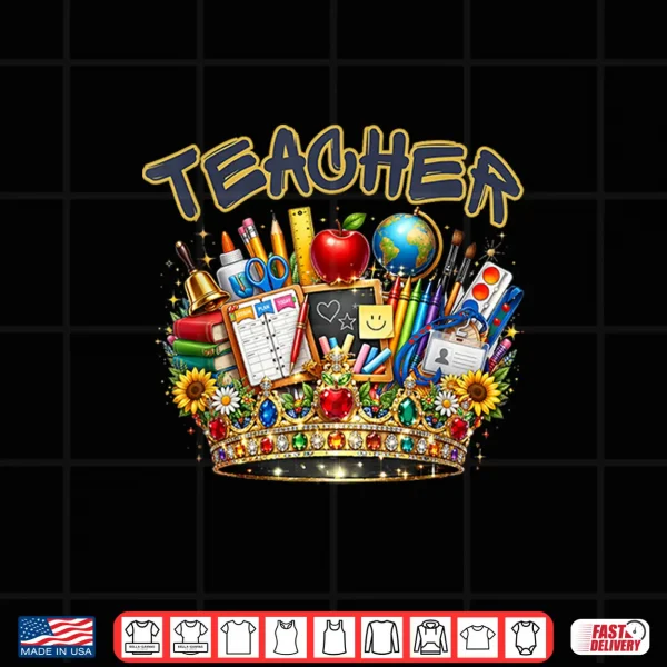 Teacher Crown Professional Academic Graphic Identity Shirt 4 Design Teacher Crown Professional Academic Graphic Identity Shirt