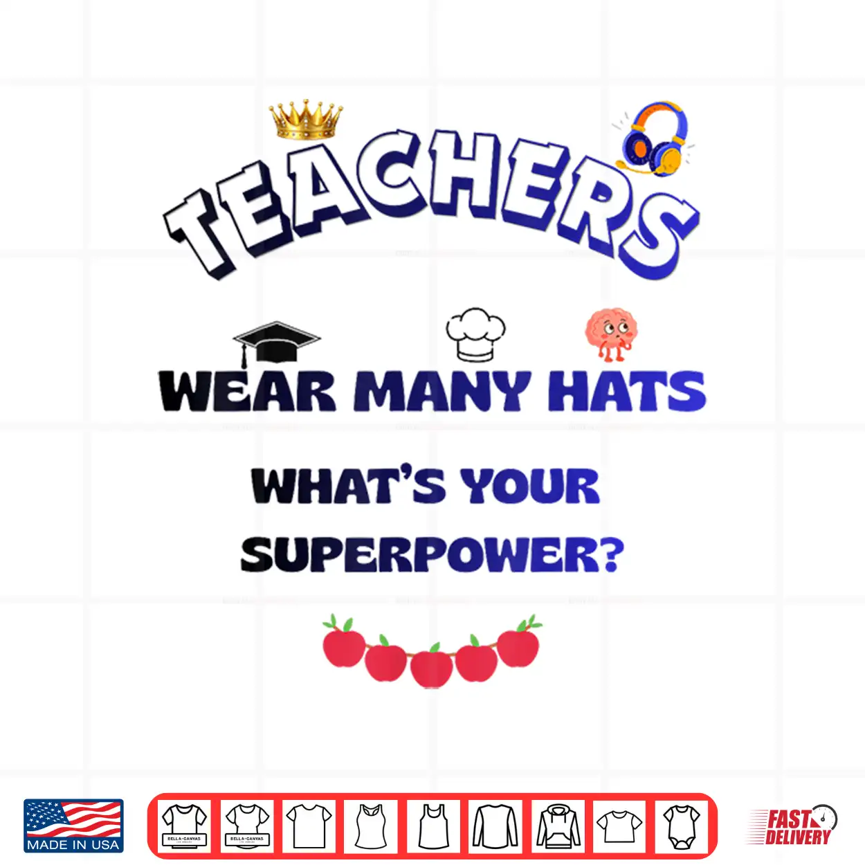 Teacher Superpower Shirt Wear Many Hats Professional Shirt Teacher Superpower Shirt Wear Many Hats Professional Shirt