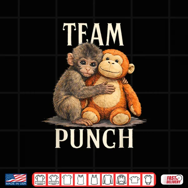 Design Team Punch Cute Monkey and Bear Design Shirt