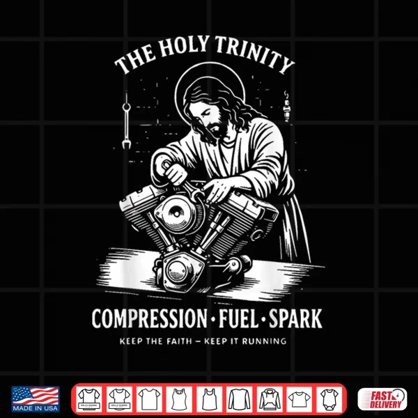 The Holy Trinity Compression Fuel Spark Keep Faith Running Shirt 4 Design The Holy Trinity Compression Fuel Spark Keep Faith Running Shirt