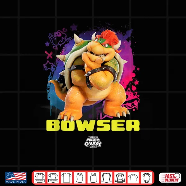 The Super Mario Galaxy Movie Cool Bowser Shirt 4 Design The Super Mario Galaxy Movie Cool Bowser Shirt