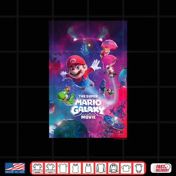 Design The Super Mario Galaxy Movie Epic Cosmic Adventure Shirt
