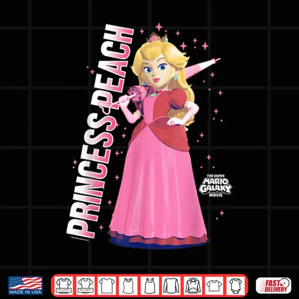 Design The Super Mario Galaxy Movie Galatic Princess Peach Shirt