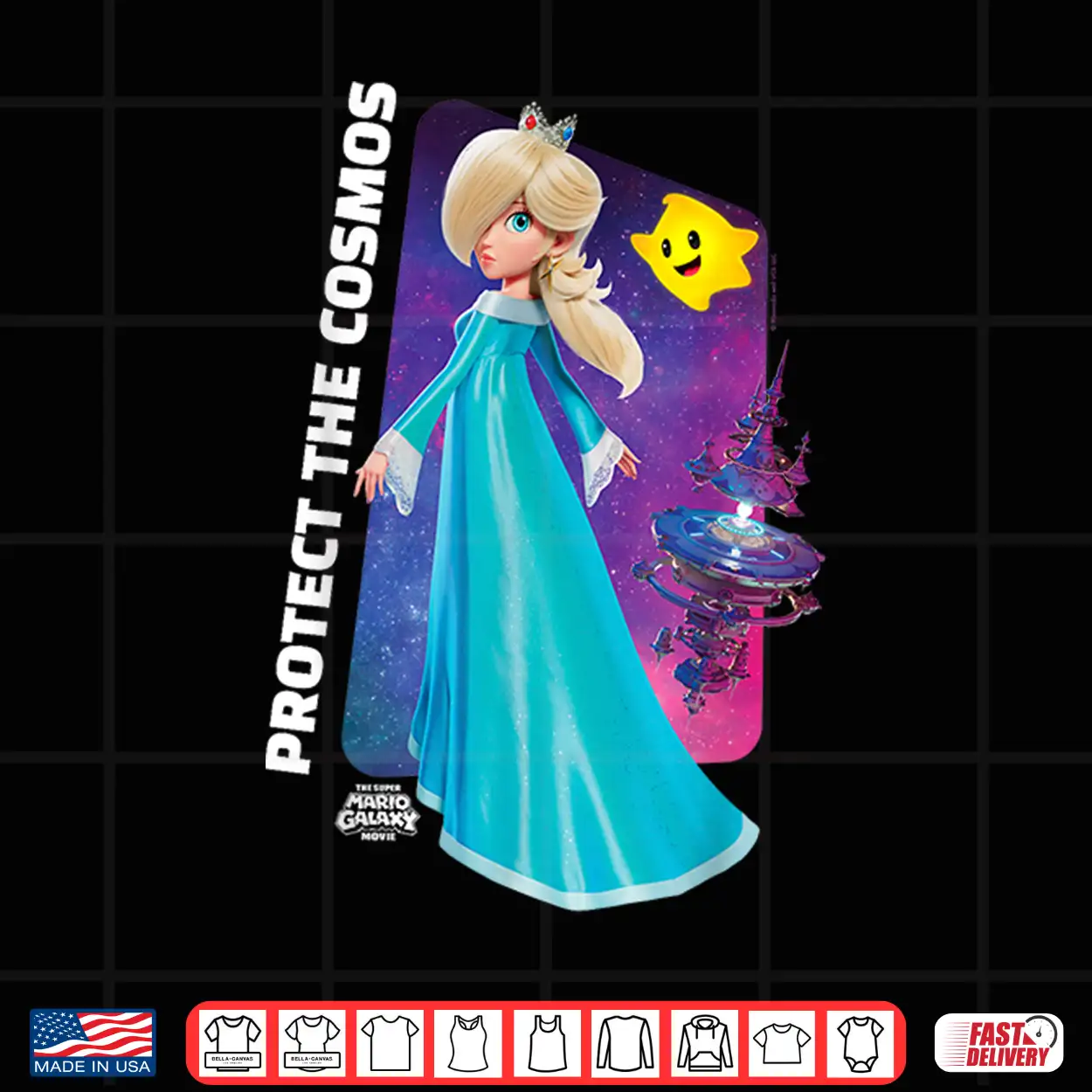 The Super Mario Galaxy Movie Rosalina Protect The Cosmos Shirt The Super Mario Galaxy Movie Rosalina Protect The Cosmos Shirt