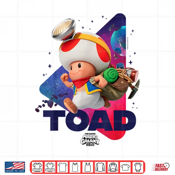 Design The Super Mario Galaxy Movie Toad Galaxy Run Shirt
