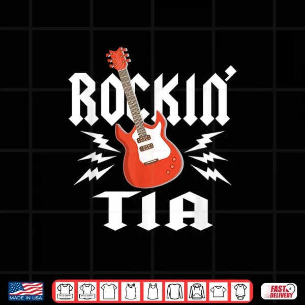 Design Tia Rockin One Birthday Family Matching Rock Guitar Shirt