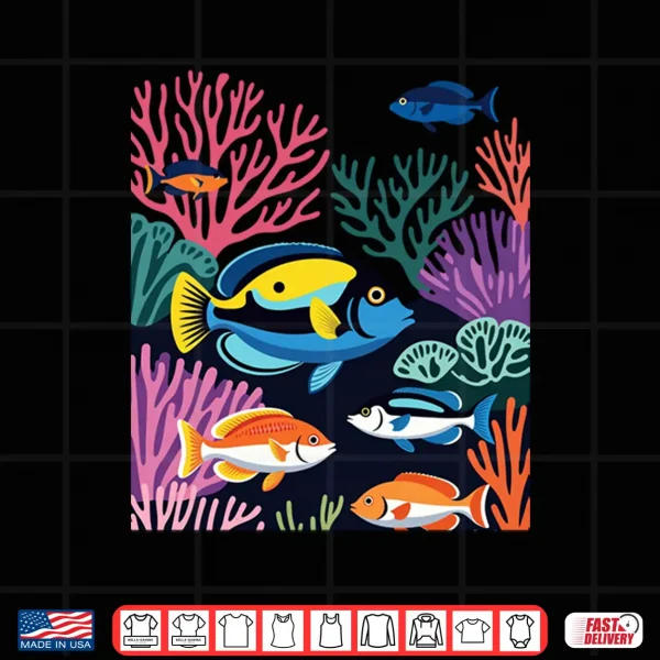 Design Tropical Coral Reef Fish Ocean Marine Life Shirt